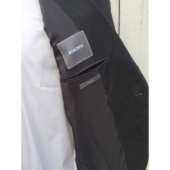 Bonobos Italian Performance Blazer Mason Solid Charcoal Men 38R Standard Fit NW - Picture 8 of 9